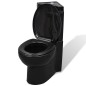 vidaXL Toilette für Ecke Keramik Schwarz vidaXL Toilette für Ecke Keramik Schwarz