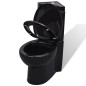 vidaXL Toilette für Ecke Keramik Schwarz vidaXL Toilette für Ecke Keramik Schwarz