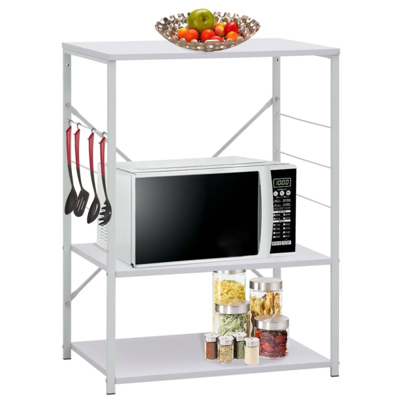 vidaXL Mikrowellenregal Weiß 60×39,6×79,5 cm Holzwerkstoff vidaXL Mikrowellenregal Weiß 60×39,6×79,5 cm Holzwerkstoff