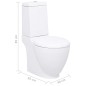 vidaXL Keramik-Toilette Abgang Horizontal Weiß vidaXL Keramik-Toilette Abgang Horizontal Weiß