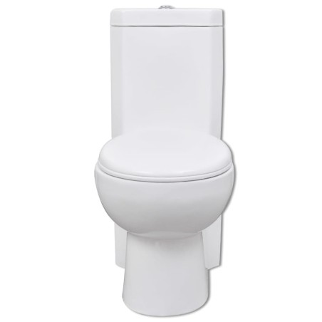 vidaXL Toilette für Ecke Keramik Weiß