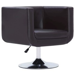 vidaXL Drehsessel Braun Kunstleder