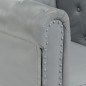 vidaXL Chesterfield-Sessel Grau Echtleder vidaXL Chesterfield-Sessel Grau Echtleder