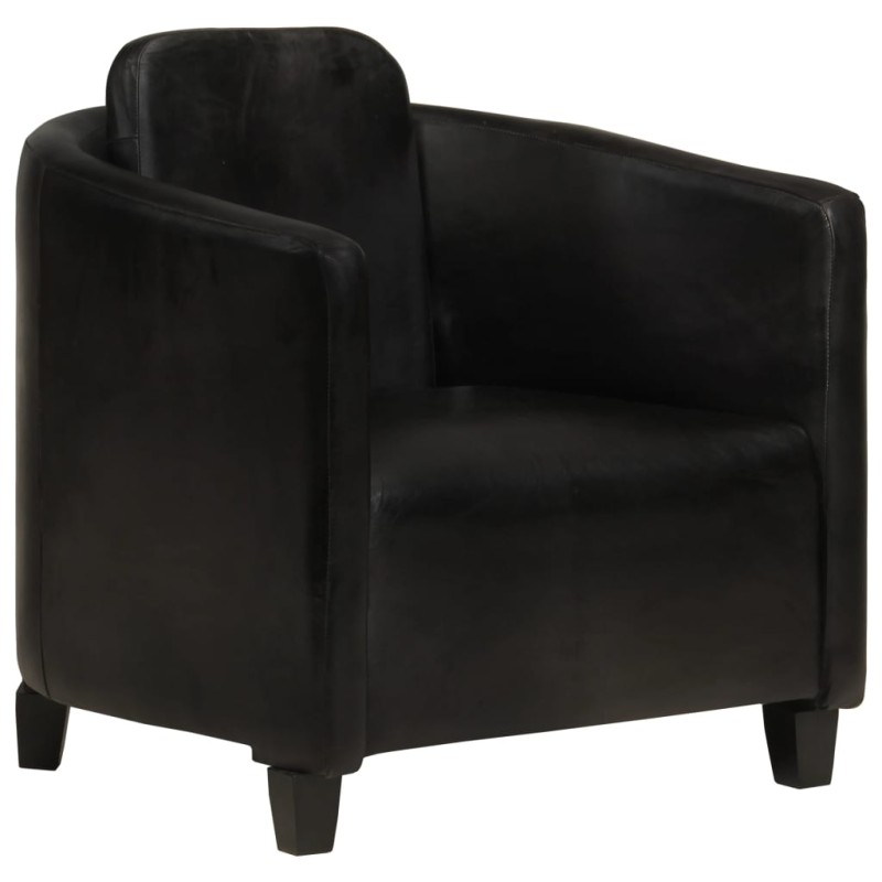 vidaXL Sessel Schwarz Echtleder vidaXL Sessel Schwarz Echtleder