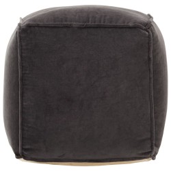 vidaXL Pouf Baumwollsamt 40x40x40 cm Anthrazit   