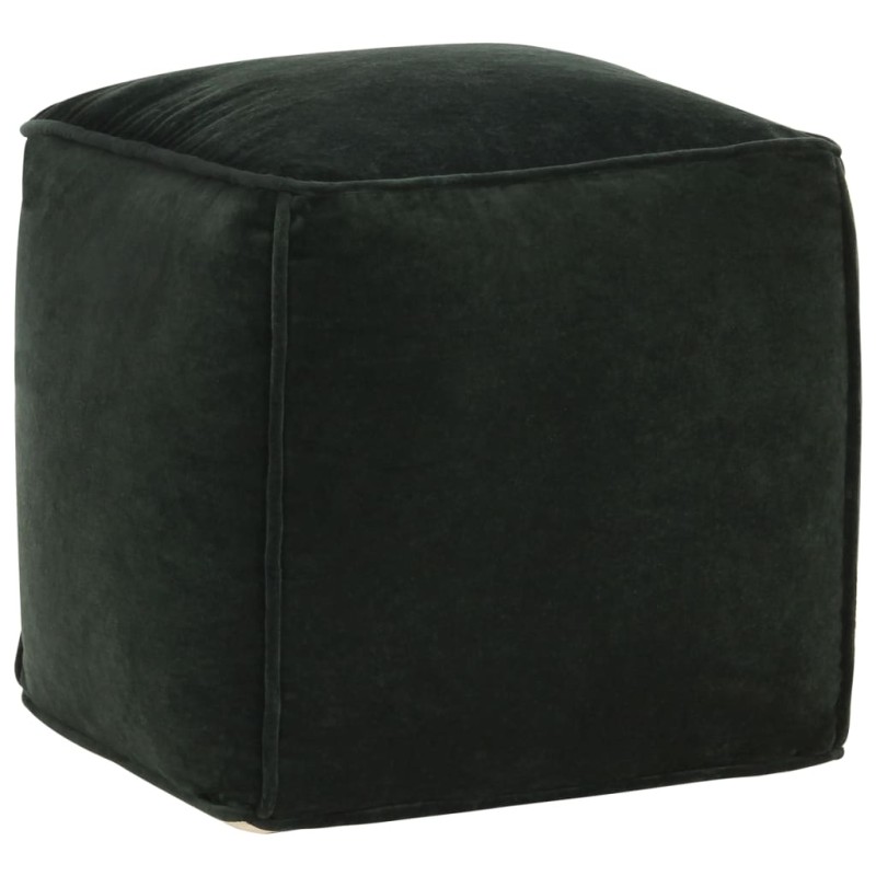 vidaXL Pouf Baumwollsamt 40×40×40 cm Waldgrün vidaXL Pouf Baumwollsamt 40×40×40 cm Waldgrün