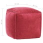 vidaXL Pouf Baumwollsamt 40x40x40 cm Rot vidaXL Pouf Baumwollsamt 40x40x40 cm Rot