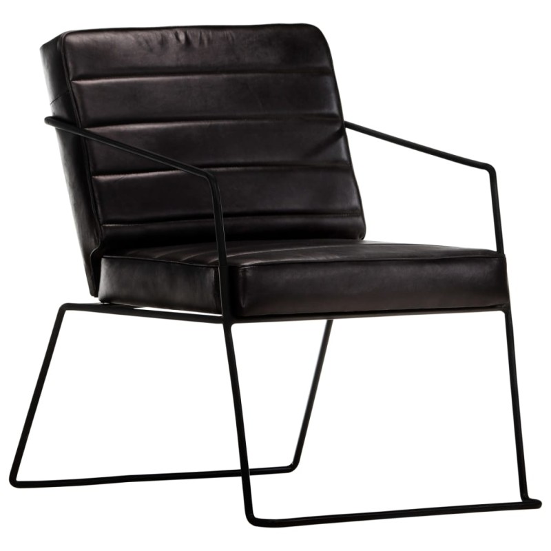 vidaXL Sessel Schwarz Echtleder vidaXL Sessel Schwarz Echtleder
