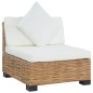 vidaXL Sofa ohne Armlehnen mit Auflagen Natur Rattan vidaXL Sofa ohne Armlehnen mit Auflagen Natur Rattan