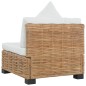 vidaXL Sofa ohne Armlehnen mit Auflagen Natur Rattan vidaXL Sofa ohne Armlehnen mit Auflagen Natur Rattan