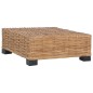 vidaXL Fußhocker mit Kissen Natürliches Rattan vidaXL Fußhocker mit Kissen Natürliches Rattan