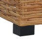 vidaXL Fußhocker mit Kissen Natürliches Rattan vidaXL Fußhocker mit Kissen Natürliches Rattan