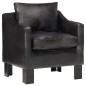 vidaXL Sessel Schwarz Echtleder vidaXL Sessel Schwarz Echtleder