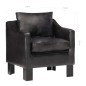 vidaXL Sessel Schwarz Echtleder vidaXL Sessel Schwarz Echtleder