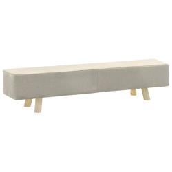 vidaXL Fußhocker Creme 120×28×26 cm Stoff 