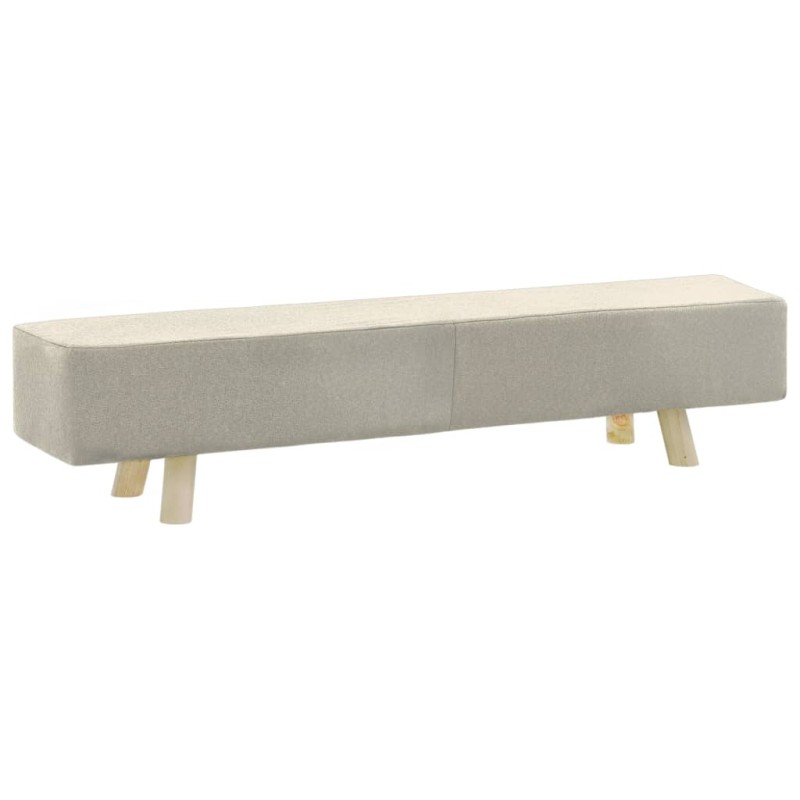 vidaXL Fußhocker Creme 120×28×26 cm Stoff vidaXL Fußhocker Creme 120×28×26 cm Stoff