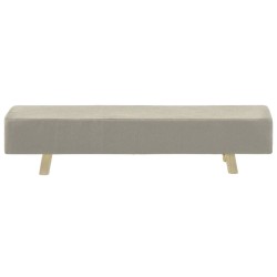 vidaXL Fußhocker Creme 120×28×26 cm Stoff 