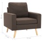 vidaXL Sessel Braun Stoff vidaXL Sessel Braun Stoff