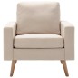 vidaXL Sessel Creme Stoff vidaXL Sessel Creme Stoff