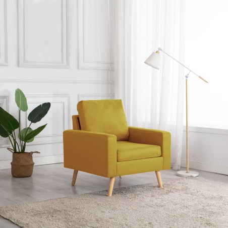 vidaXL Sessel Gelb Stoff