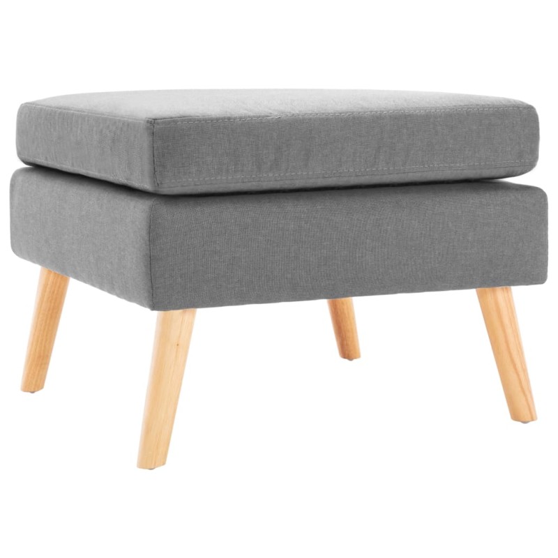 vidaXL Fußhocker Hellgrau Stoff vidaXL Fußhocker Hellgrau Stoff