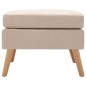 vidaXL Fußhocker Creme Stoff vidaXL Fußhocker Creme Stoff