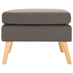 vidaXL Fußhocker Taupe Stoff 