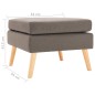 vidaXL Fußhocker Taupe Stoff vidaXL Fußhocker Taupe Stoff
