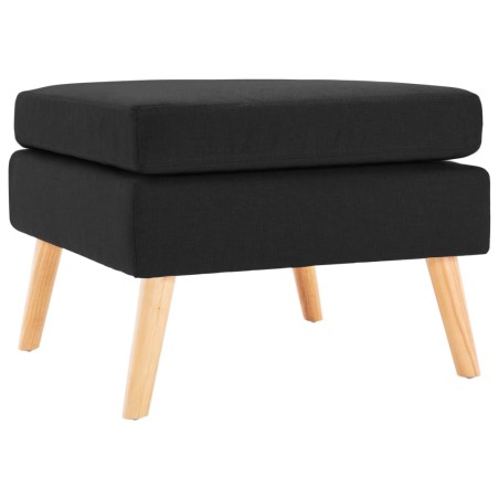 vidaXL Fußhocker Schwarz Stoff 