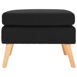 vidaXL Fußhocker Schwarz Stoff 
