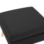 vidaXL Fußhocker Schwarz Stoff vidaXL Fußhocker Schwarz Stoff