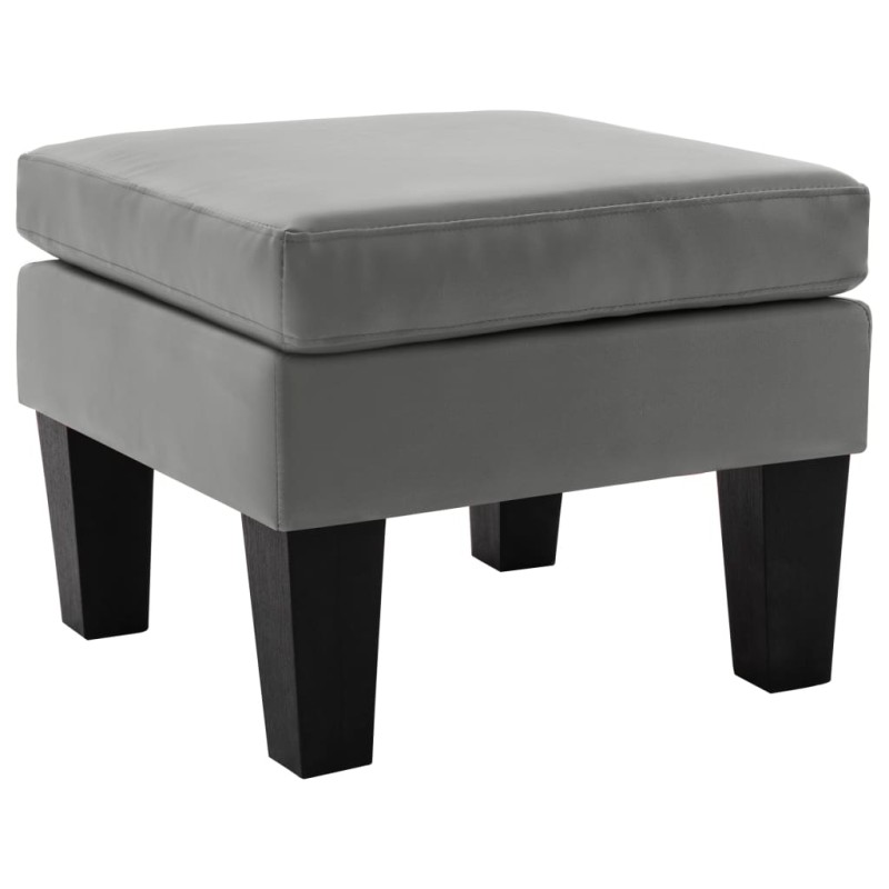 vidaXL Fußhocker Grau Kunstleder vidaXL Fußhocker Grau Kunstleder