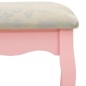 vidaXL Schminktisch-Set mit Hocker Rosa 50x59x136 cm Paulownia-Holz vidaXL Schminktisch-Set mit Hocker Rosa 50x59x136 cm Paulownia-Holz