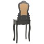 vidaXL Schminktisch-Set mit Hocker Grau 50x59x136 cm Paulownia-Holz vidaXL Schminktisch-Set mit Hocker Grau 50x59x136 cm Paulownia-Holz