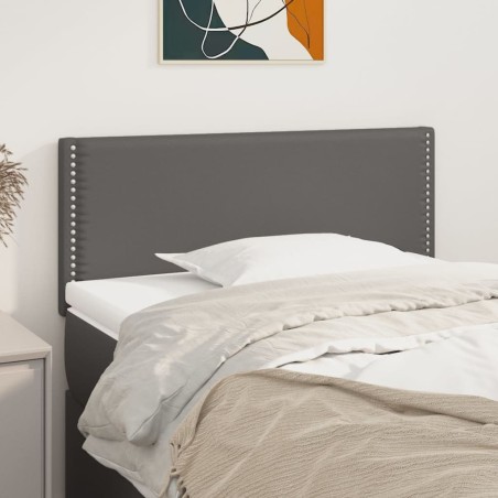 vidaXL Kopfteil Grau 100x5x78/88 cm Kunstleder