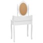 vidaXL Schminktisch-Set mit Hocker Weiß 75x69x140cm Paulownia-Holz vidaXL Schminktisch-Set mit Hocker Weiß 75x69x140cm Paulownia-Holz
