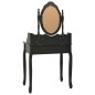 vidaXL Schminktisch-Set mit Hocker Schwarz 75x69x140cm Paulownia-Holz vidaXL Schminktisch-Set mit Hocker Schwarz 75x69x140cm Paulownia-Holz