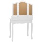 vidaXL Schminktisch-Set mit Hocker Weiß 80x69x141cm Paulowniaholz vidaXL Schminktisch-Set mit Hocker Weiß 80x69x141cm Paulowniaholz