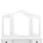 vidaXL Schminktisch-Set mit Hocker Weiß 80x69x141cm Paulowniaholz vidaXL Schminktisch-Set mit Hocker Weiß 80x69x141cm Paulowniaholz