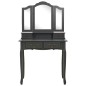 vidaXL Schminktisch-Set mit Hocker Grau 80x69x141 cm Paulowniaholz vidaXL Schminktisch-Set mit Hocker Grau 80x69x141 cm Paulowniaholz