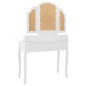 vidaXL Schminktisch-Set mit Hocker Weiß 100x40x146 cm Paulownia-Holz vidaXL Schminktisch-Set mit Hocker Weiß 100x40x146 cm Paulownia-Holz
