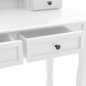 vidaXL Schminktisch-Set mit Hocker Weiß 100x40x146 cm Paulownia-Holz vidaXL Schminktisch-Set mit Hocker Weiß 100x40x146 cm Paulownia-Holz
