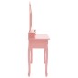 vidaXL Schminktisch-Set mit Hocker Rosa 100x40x146 cm Paulownia-Holz vidaXL Schminktisch-Set mit Hocker Rosa 100x40x146 cm Paulownia-Holz