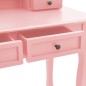 vidaXL Schminktisch-Set mit Hocker Rosa 100x40x146 cm Paulownia-Holz vidaXL Schminktisch-Set mit Hocker Rosa 100x40x146 cm Paulownia-Holz