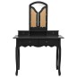 vidaXL Schminktisch-Set Hocker Schwarz 100x40x146 cm Paulownia-Holz vidaXL Schminktisch-Set Hocker Schwarz 100x40x146 cm Paulownia-Holz