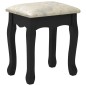 vidaXL Schminktisch-Set Hocker Schwarz 100x40x146 cm Paulownia-Holz vidaXL Schminktisch-Set Hocker Schwarz 100x40x146 cm Paulownia-Holz