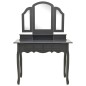 vidaXL Schminktisch-Set mit Hocker Grau 100x40x146 cm Paulownia-Holz vidaXL Schminktisch-Set mit Hocker Grau 100x40x146 cm Paulownia-Holz