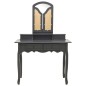 vidaXL Schminktisch-Set mit Hocker Grau 100x40x146 cm Paulownia-Holz vidaXL Schminktisch-Set mit Hocker Grau 100x40x146 cm Paulownia-Holz