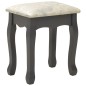 vidaXL Schminktisch-Set mit Hocker Grau 100x40x146 cm Paulownia-Holz vidaXL Schminktisch-Set mit Hocker Grau 100x40x146 cm Paulownia-Holz