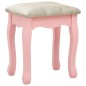 vidaXL Schminktisch mit Hocker und Dreifach-Spiegel Rosa vidaXL Schminktisch mit Hocker und Dreifach-Spiegel Rosa